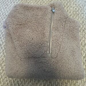 Athleta Soft Beige Sherpa Pullover